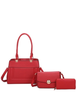 Fashion Top Handle 3in1 Satchel Set LF380T3 RED